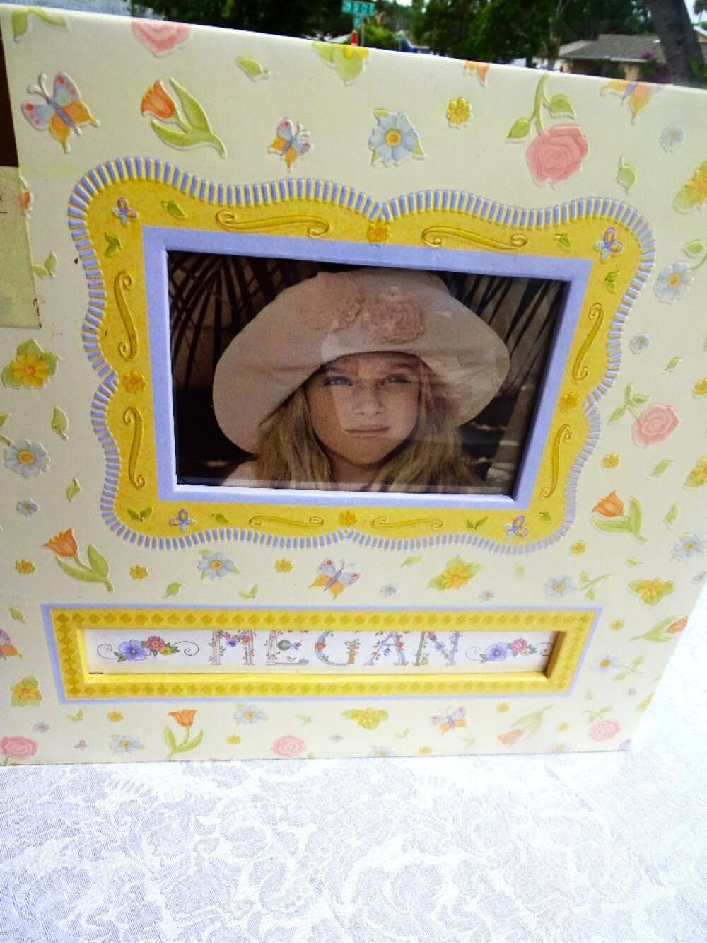 K & COMPANY FRAME A NAME CUSTOM PERSONALIZED FLOWER PHOTO ALBUM
